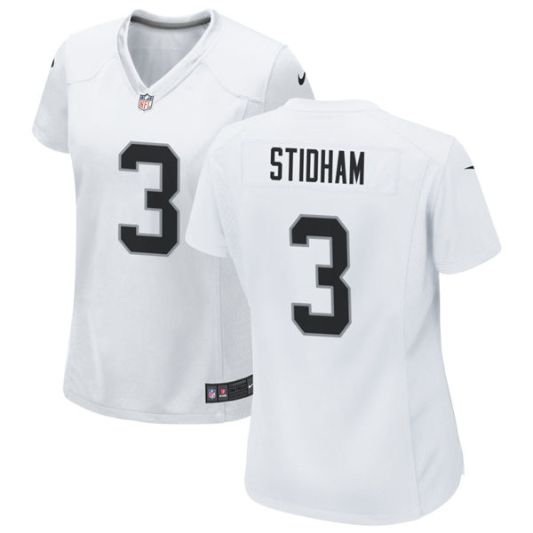 Womens Las Vegas Raiders #3 Jarrett Stidham Nike White Limited Jersey