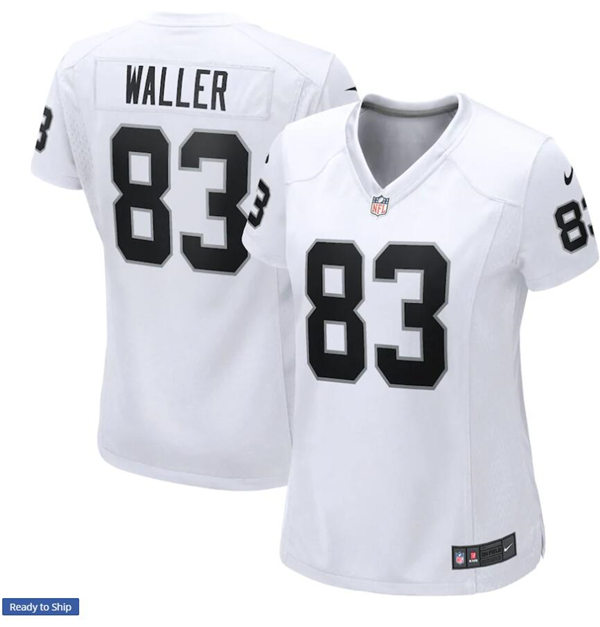 Womens Las Vegas Raiders #83 Darren Waller Nike White Stitched Limited Jersey