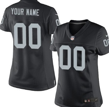 Womens Las Vegas Raiders Customized Nike Black Vapor Untouchable Limited Jerse