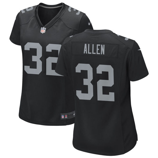 Womens Las Vegas Raiders Retired Player #32 Marcus Allen Nike Black Vapor Limited Jersey