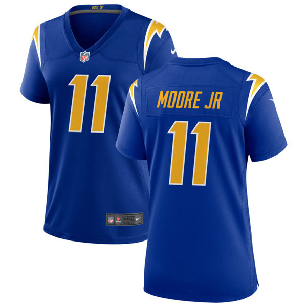 Womens Los Angeles Chargers #11 Jason Moore Jr Nike Royal Gold 2nd Alternate Limited Jersey