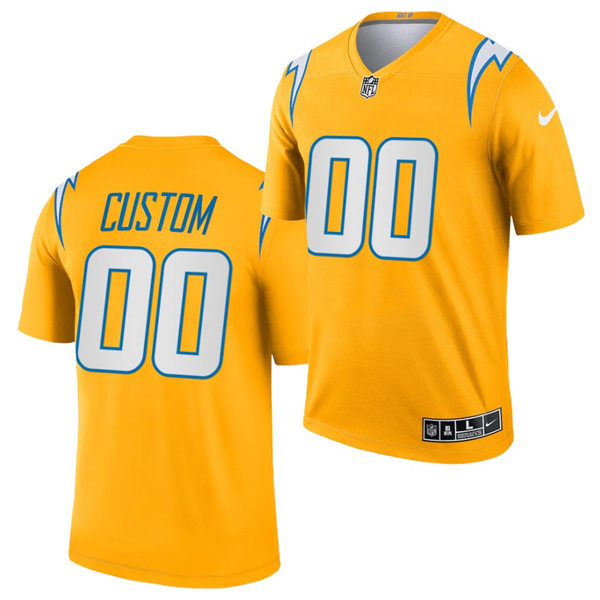 Womens Los Angeles Chargers Custom Charlie Joiner Kellen Winslow Chargers LaDainian Junior Seau Nike 2021 Gold Inverted Legend Jersey