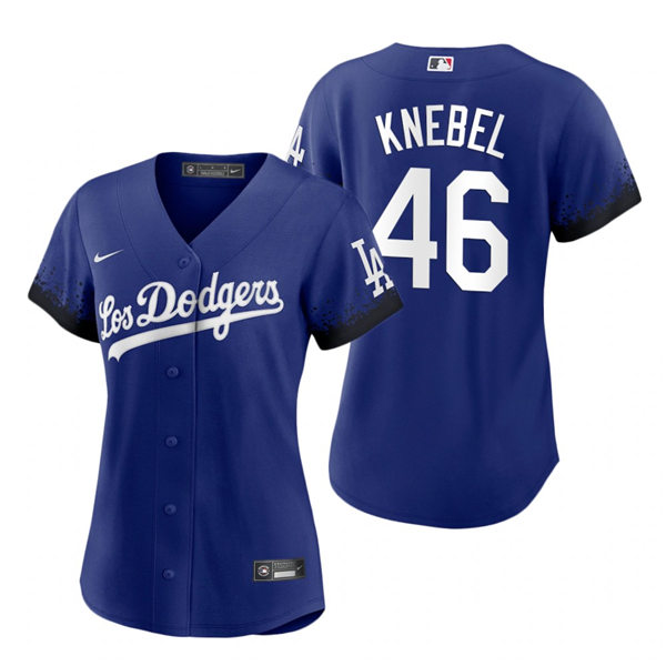 Womens Los Angeles Dodgers #46 Corey Knebel Nike Royal 2021 Los Angeles City Connect Jersey