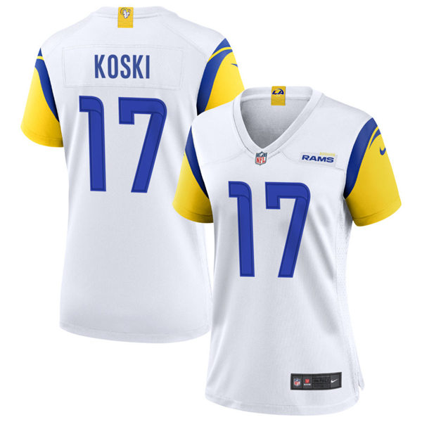 Womens Los Angeles Rams #17 J.J. Koski 2021 Nike White Modern Throwback Jersey