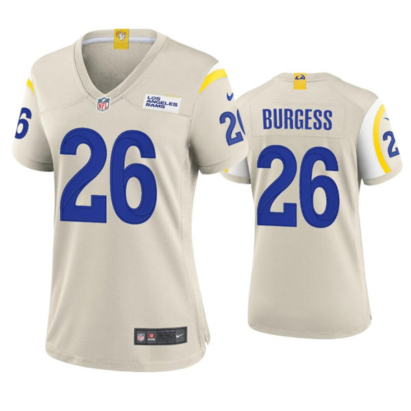 Womens Los Angeles Rams #26 Terrell Burgess Nike Bone Limited Jersey