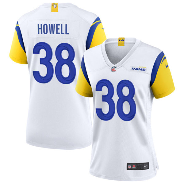 Womens Los Angeles Rams #38 Buddy Howell 2021 Nike White Modern Throwback Jersey