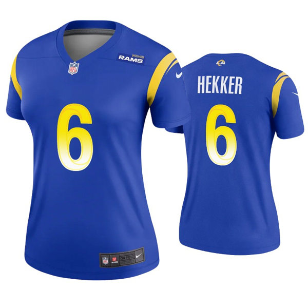 Womens Los Angeles Rams #6 Johnny Hekker Nike Royal Limited Jersey
