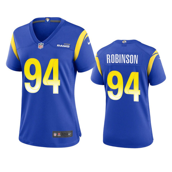Womens Los Angeles Rams #94 A'Shawn Robinson Nike Royal Limited Jersey