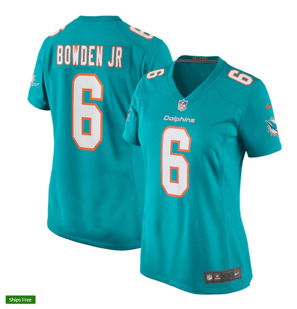 Womens Miami Dolphins #6 Lynn Bowden Nike Aqua Vapor Limited Jersey