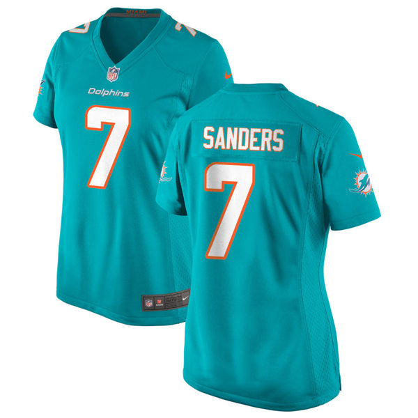 Womens Miami Dolphins #7 Jason Sanders Nike Aqua Vapor Limited Jersey