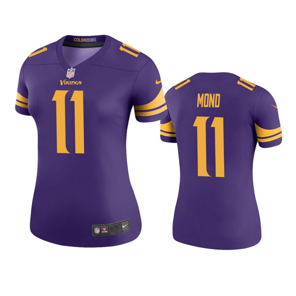 Womens Minnesota Vikings #11 Kellen Mond Nike Purple Color Rush Limited Jersey