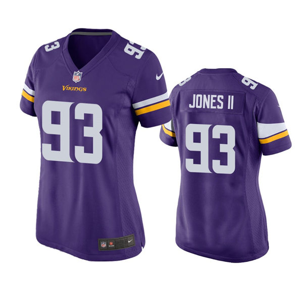 Womens Minnesota Vikings #93 Patrick Jones II Nike Purple Limited Jersey