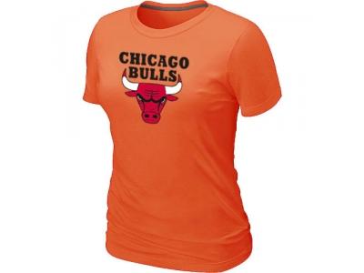 Womens NBA Chicago Bulls Big & Tall Primary Logo Orange T-Shirt