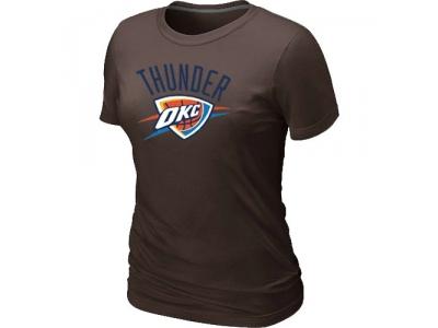 Womens NBA Oklahoma City Thunder Big & Tall Primary Logo Brown T-Shirt