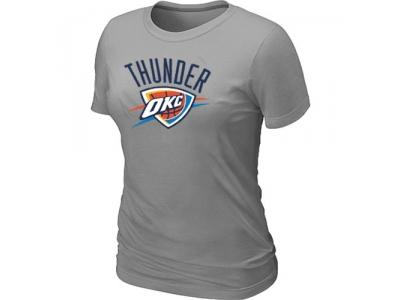 Womens NBA Oklahoma City Thunder Big & Tall Primary Logo L.Grey T-Shirt