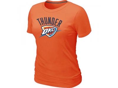 Womens NBA Oklahoma City Thunder Big & Tall Primary Logo Orange T-Shirt