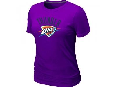 Womens NBA Oklahoma City Thunder Big & Tall Primary Logo Purple T-Shirt