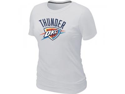 Womens NBA Oklahoma City Thunder Big & Tall Primary Logo White T-Shirt