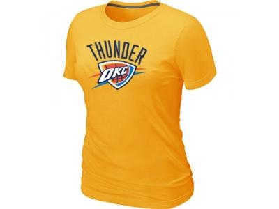 Womens NBA Oklahoma City Thunder Big & Tall Primary Logo Yellow T-Shirt