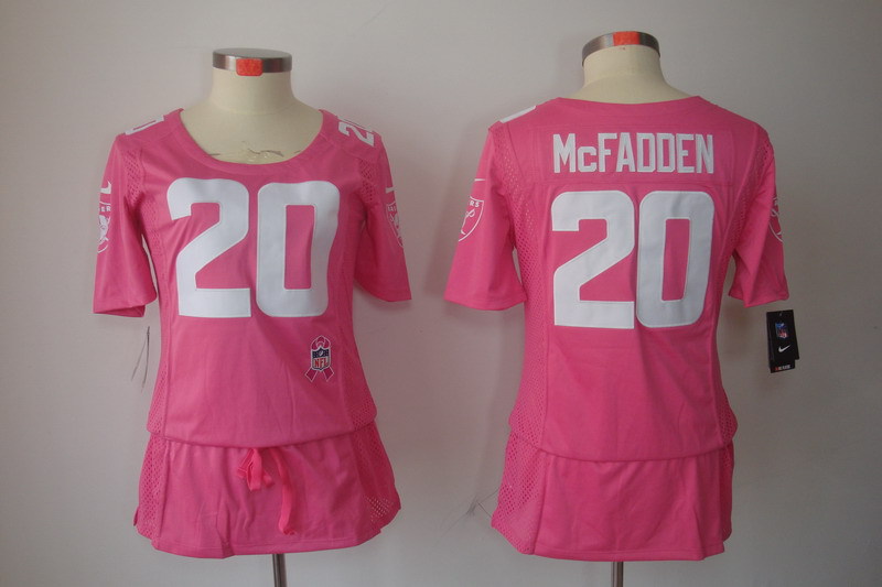 Womens NEW Oakland Raiders 20 Darren McFadden Elite breast Cancer Awareness Pink Jerseys