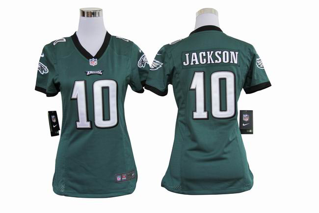 Womens NEW Philadelphia Eagles #10 DeSean Jackson Green Game Jerseys