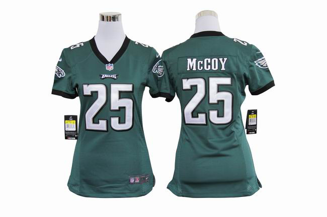 Womens NEW Philadelphia Eagles #25 LeSean McCoy Green Game Jerseys