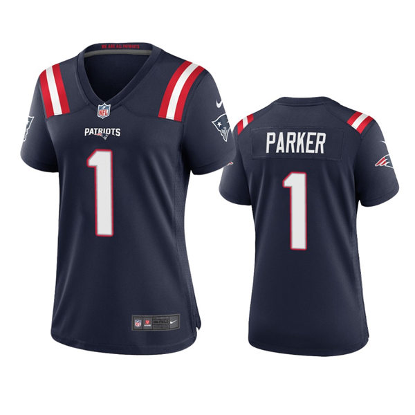 Womens New England Patriots #1 DeVante Parker Nike Navy Limited Jersey