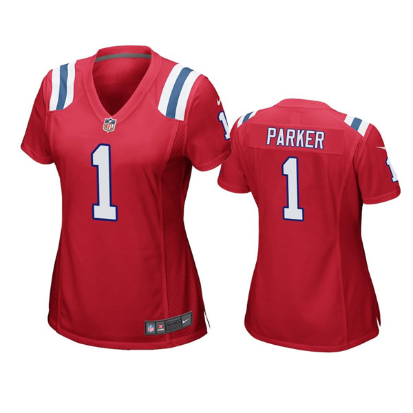Womens New England Patriots #1 DeVante Parker Nike Red Alternate Limited Jersey