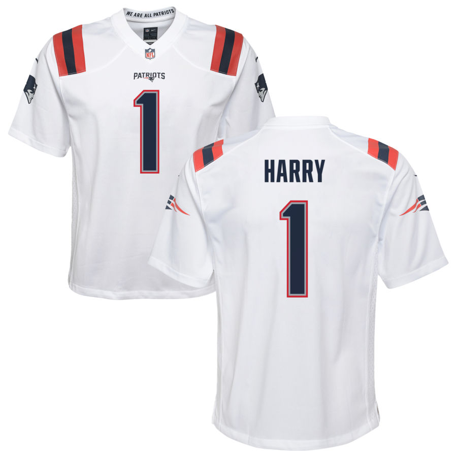 Womens New England Patriots #1 N'Keal Harry Nike White Limited Jersey