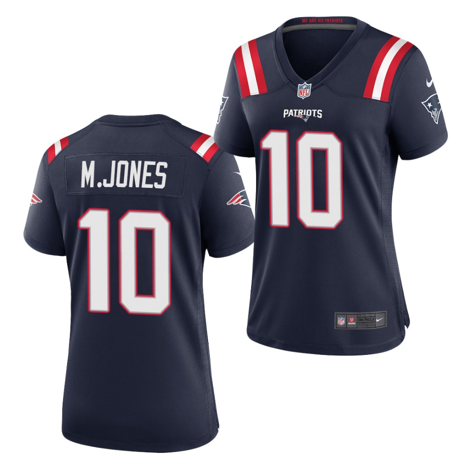 Womens New England Patriots #10 Mac Jones Nike Navy Color Rush Limited Jersey