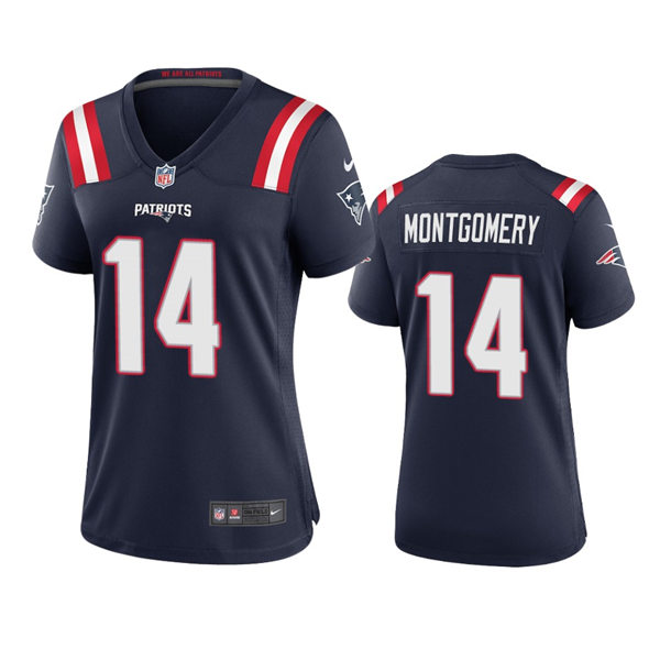 Womens New England Patriots #14 Ty Montgomery Nike Navy Limited Jersey