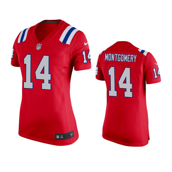 Womens New England Patriots #14 Ty Montgomery Nike Red Alternate Limited Jersey