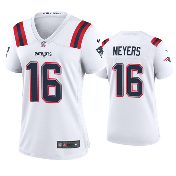 Womens New England Patriots #16 Jakobi Meyers Nike White Limited Jersey