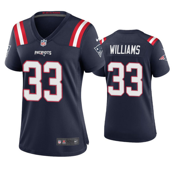Womens New England Patriots #33 Joejuan Williams Nike Navy Limited Jersey