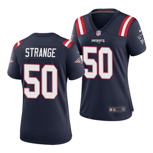 Womens New England Patriots #50 Cole Strange Nike Navy Limited Jersey