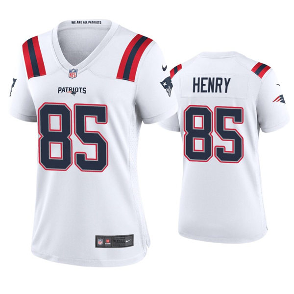 Womens New England Patriots #85 Hunter Henry Nike White Limited Jersey