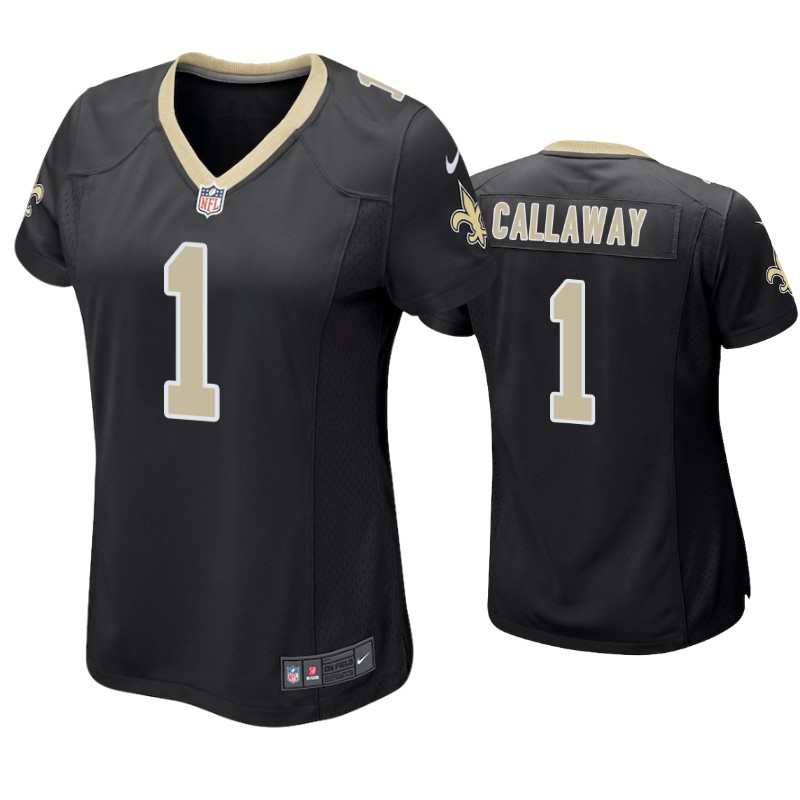 Womens New Orleans Saints #1 Marquez Callaway Nike Black Limited Jersey