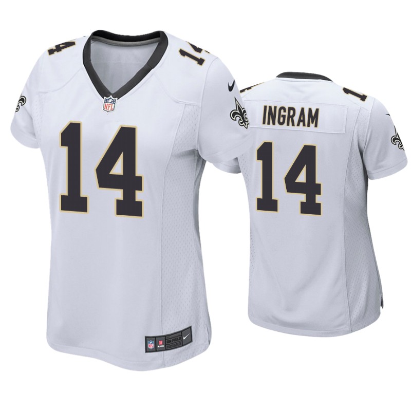 Womens New Orleans Saints #14 Mark Ingram Jr. Nike White Limited Jersey