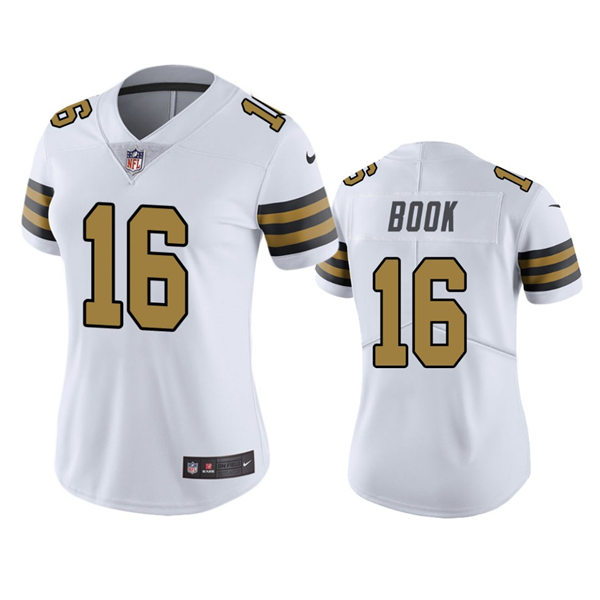 Womens New Orleans Saints #16 Ian Book Nike White Color Rush Jersey