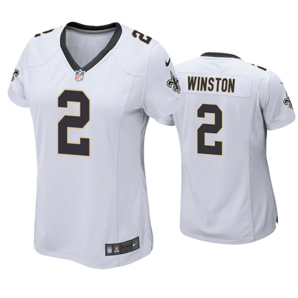Womens New Orleans Saints #2 Jameis Winston Nike White Limited Jersey