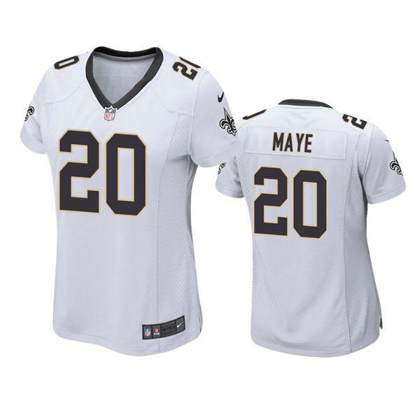Womens New Orleans Saints #20 Deonte Harris Nike White Limited Jersey