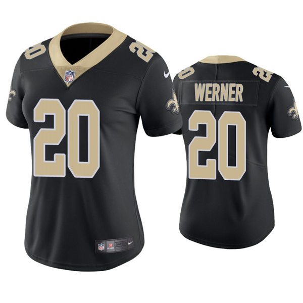 Womens New Orleans Saints #20 Pete Werner Nike Black Limited Jersey