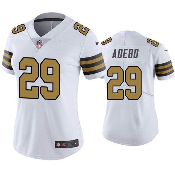 Womens New Orleans Saints #29 Paulson Adebo Nike White Color Rush Jersey
