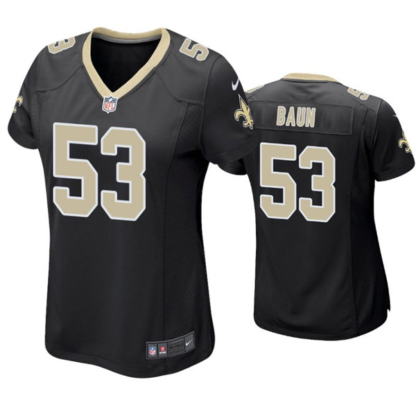 Womens New Orleans Saints #53 Zack Baun Nike Black Limited Jersey