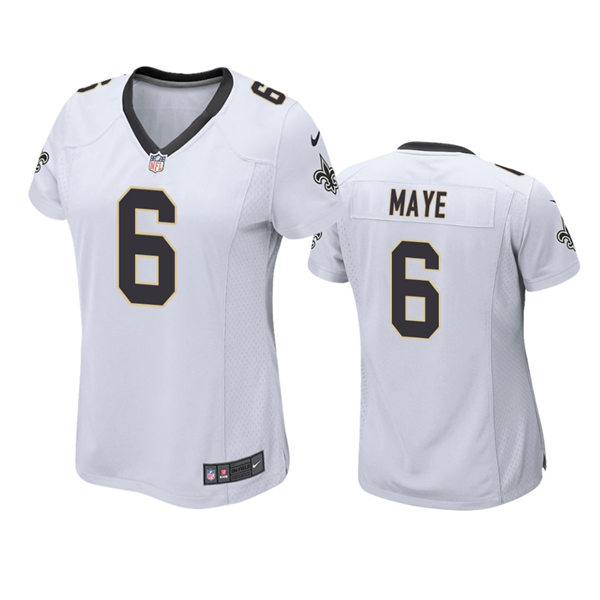 Womens New Orleans Saints #6 Marcus Maye Nike White Limited Jersey