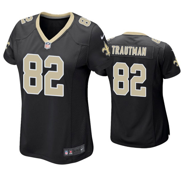 Womens New Orleans Saints #82 Adam Trautman Nike Black Limited Jersey