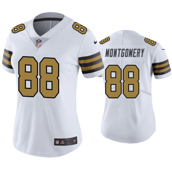 Womens New Orleans Saints #88 Ty Montgomery Nike White Color Rush Jersey