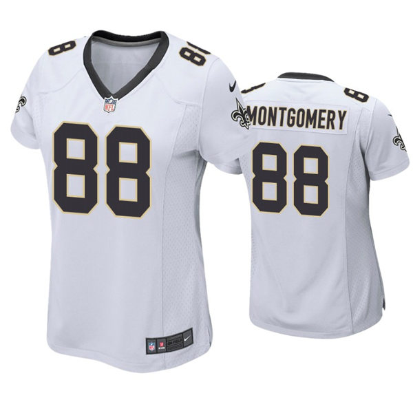Womens New Orleans Saints #88 Ty Montgomery Nike White Limited Jersey