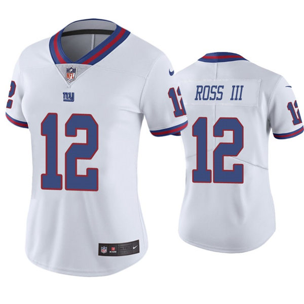 Womens New York Giants #12 John Ross III Nike White Color Rush Jersey