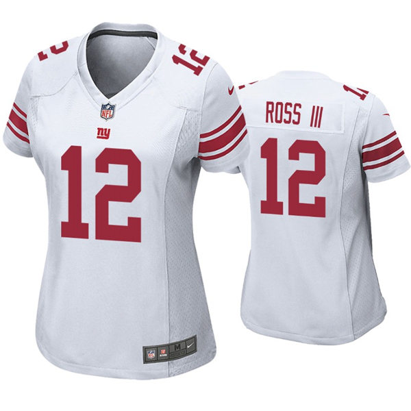 Womens New York Giants #12 John Ross III Nike White Limited Jersey